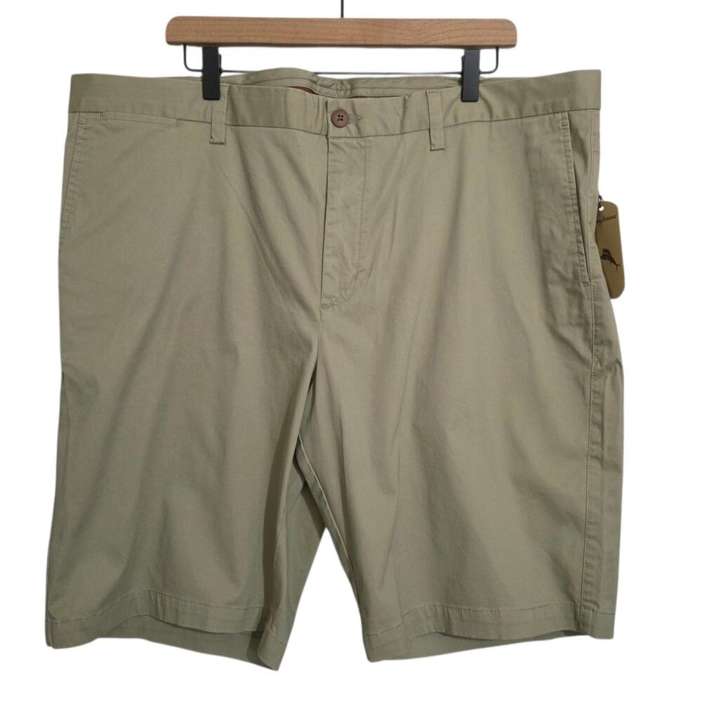 NEW Tommy Bahama Khaki Chino Shorts Classic Preppy School Stretch Size 42 Men's